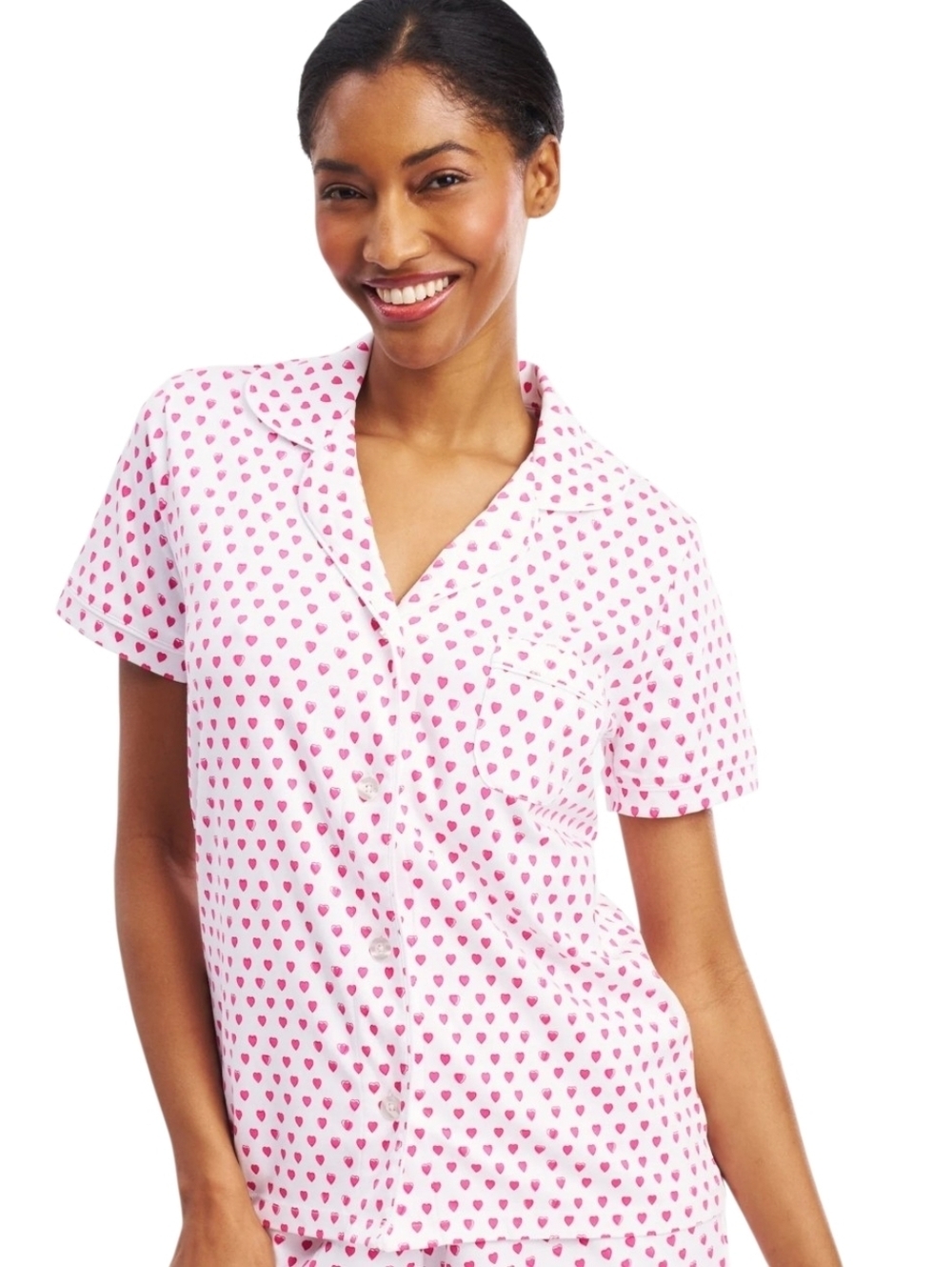 Roller Rabbit Hearts Polo Pajama Top Small